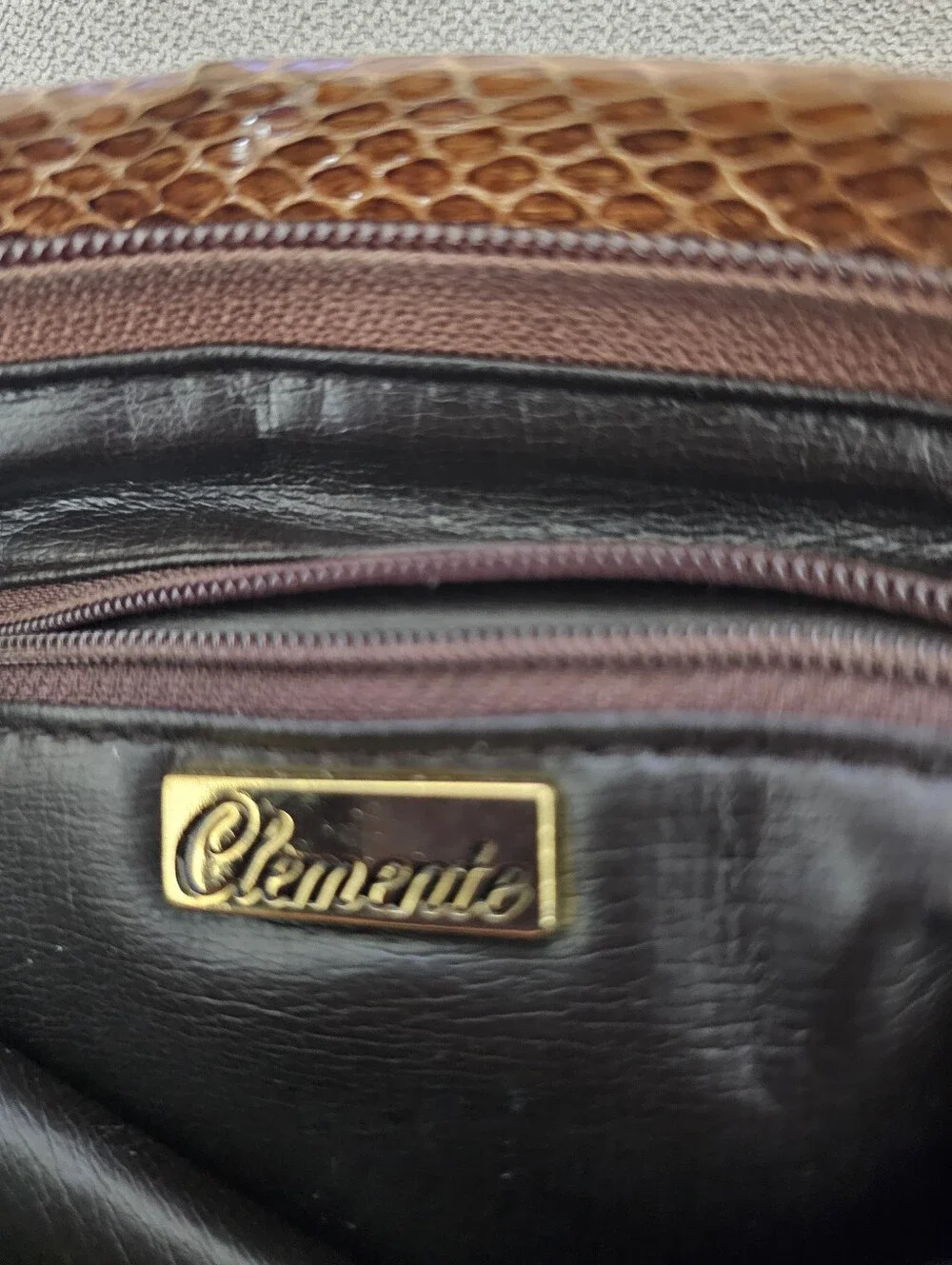 Clemente, Vintage 80s Snakeskin Clutch